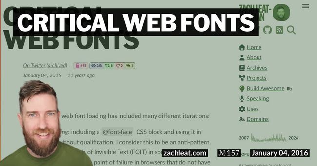 Critical Web Fonts