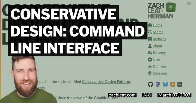 Conservative Design: Command Line Interface