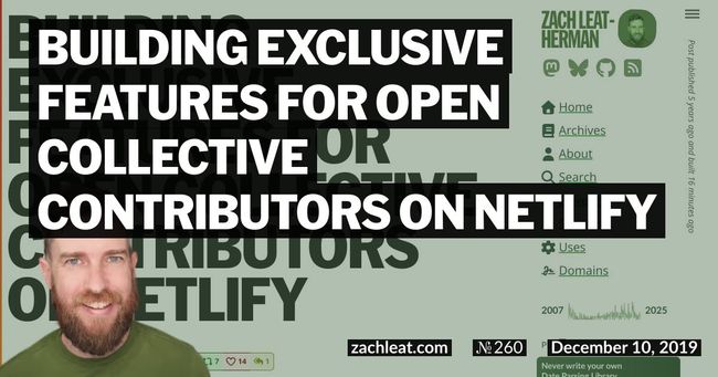 Building Exclusive Features For Open Collective Contributors on Netlify