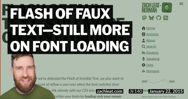 Flash of Faux Text—still more on Font Loading