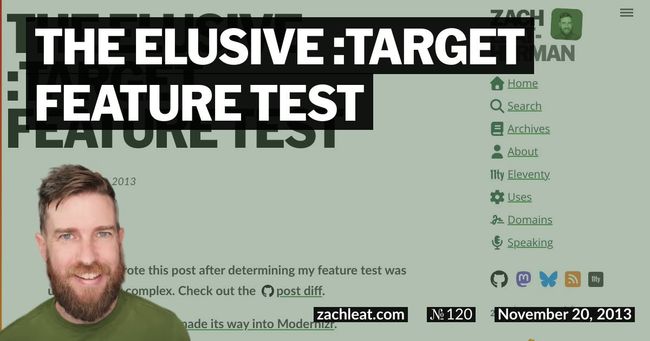 The Elusive :target Feature Test