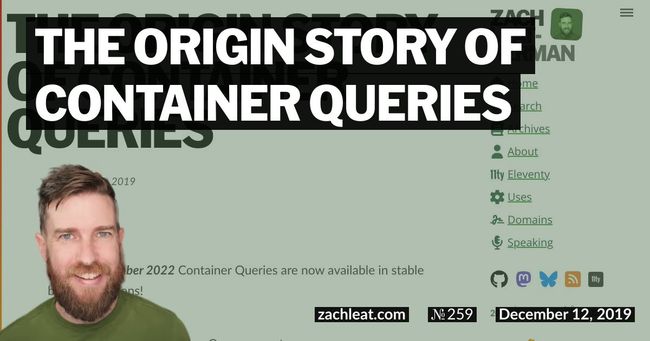 The Origin Story of Container Queries