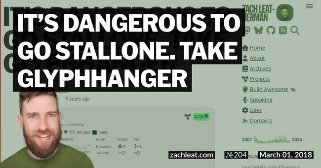 It’s Dangerous to Go Stallone. Take Glyphhanger