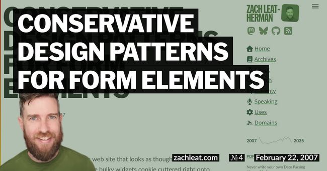 Conservative Design Patterns for Form Elements