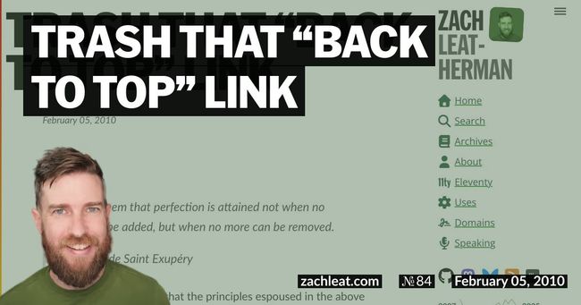 Trash that “Back to Top” Link