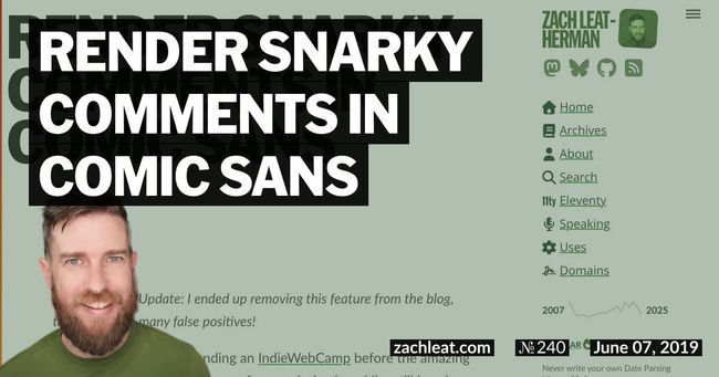 Render Snarky Comments in Comic Sans