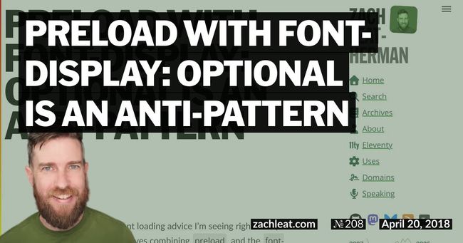 preload with font-display: optional is an Anti-pattern