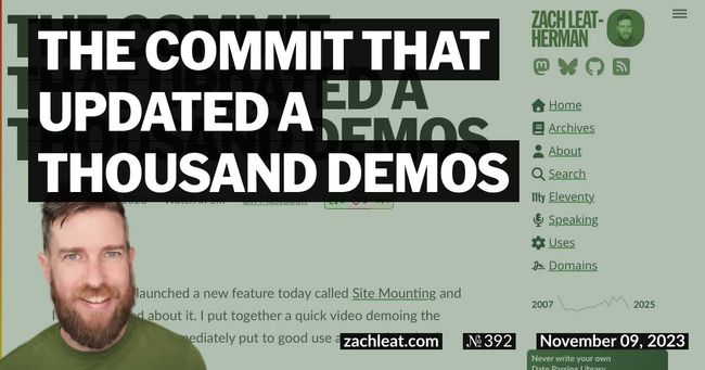 The Commit that Updated a Thousand Demos