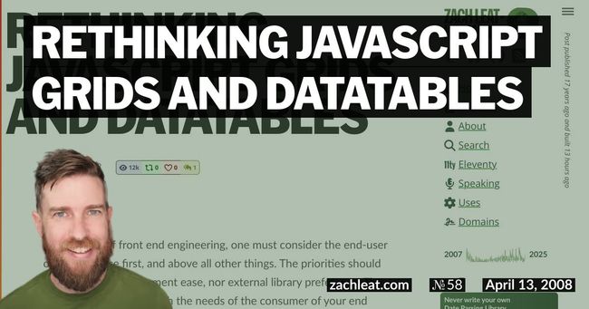 Rethinking JavaScript Grids and DataTables