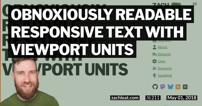 Obnoxiously Readable Responsive Text with Viewport Units