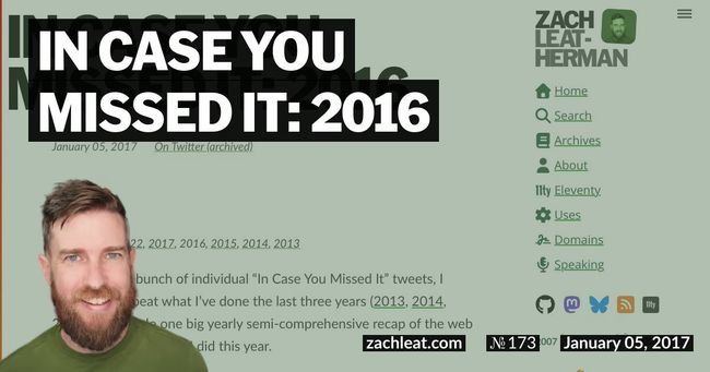 In Case You Missed It: 2016