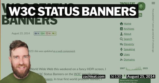 W3C Status Banners