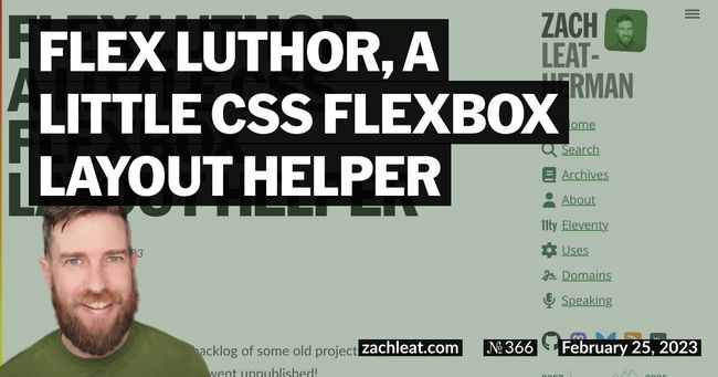 Flex Luthor, a Little CSS Flexbox Layout Helper
