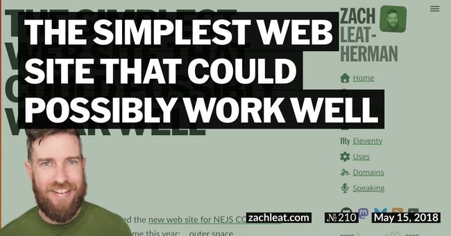 The Simplest Web Site That Could Possibly Work Well