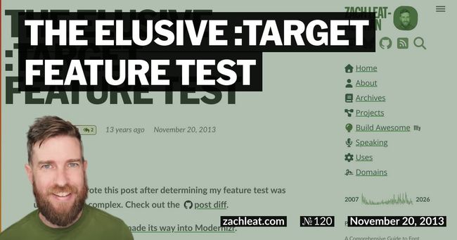 The Elusive :target Feature Test