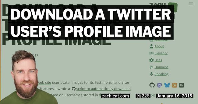 Download a Twitter User’s Profile Image