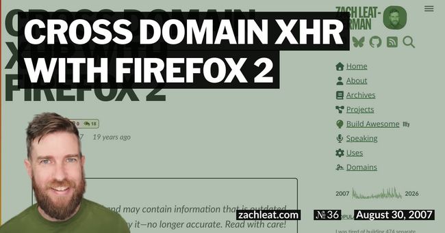 Cross Domain XHR with Firefox 2