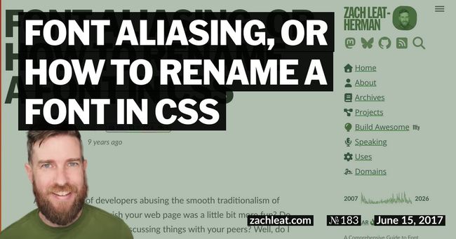 Font Aliasing, or How to Rename a Font in CSS