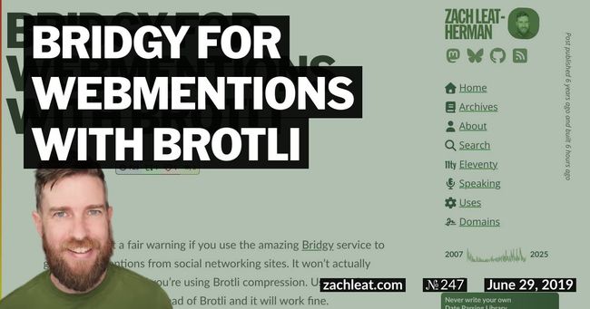 Bridgy for Webmentions with Brotli