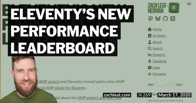 Eleventy’s New Performance Leaderboard