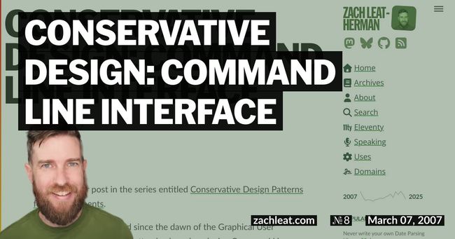 Conservative Design: Command Line Interface