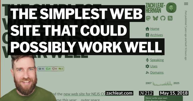 The Simplest Web Site That Could Possibly Work Well