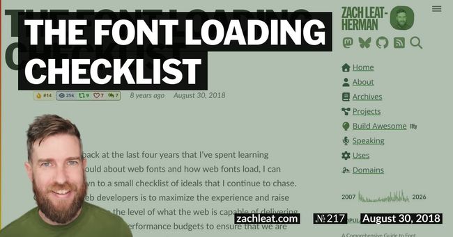 The Font Loading Checklist