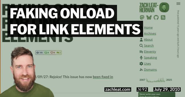Faking Onload for Link Elements