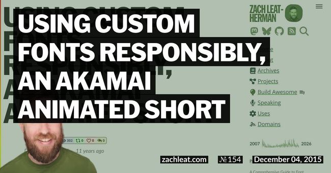 Using Custom Fonts Responsibly, an Akamai Animated Short