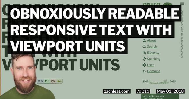 Obnoxiously Readable Responsive Text with Viewport Units