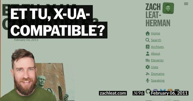 Et tu, X-UA-Compatible?