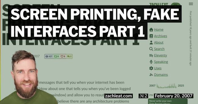 Screen Printing, Fake Interfaces Part 1
