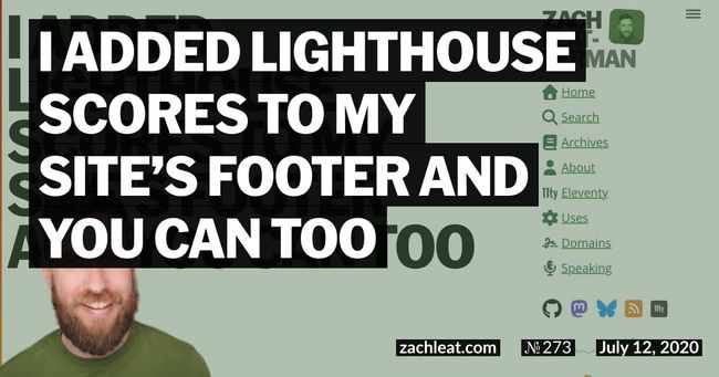 I added Lighthouse Scores to my Site’s Footer and You Can Too