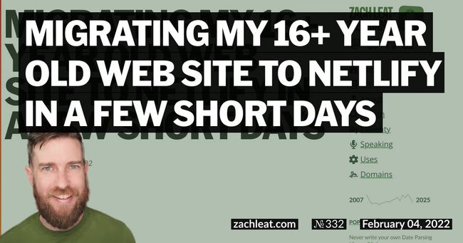 Migrating my 16+ year old web site to Netlify in a few short days