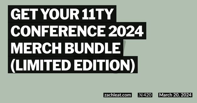 Get your 11ty Conference 2024 Merch Bundle (Limited Edition)