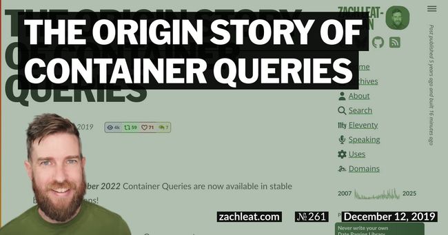 The Origin Story of Container Queries