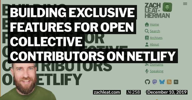 Building Exclusive Features For Open Collective Contributors on Netlify
