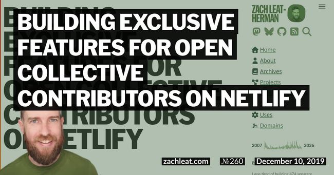 Building Exclusive Features For Open Collective Contributors on Netlify