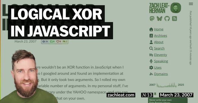 Logical XOR in JavaScript