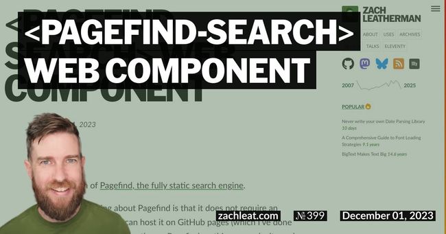 pagefind-search Web Component