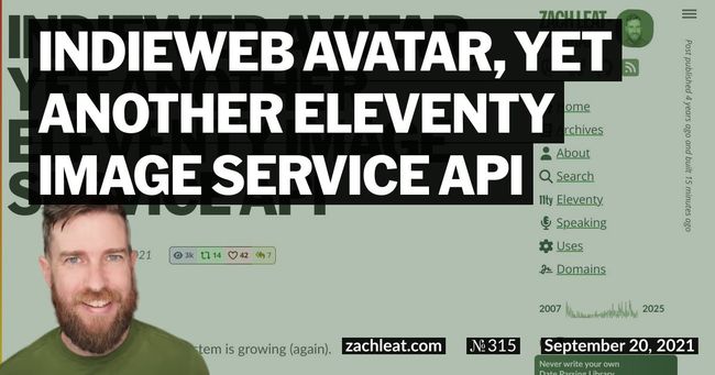 IndieWeb Avatar, yet another Eleventy Image Service API