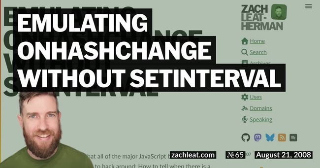 Emulating onhashchange without setInterval