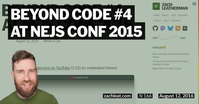 Beyond Code #4 at NEJS CONF 2015