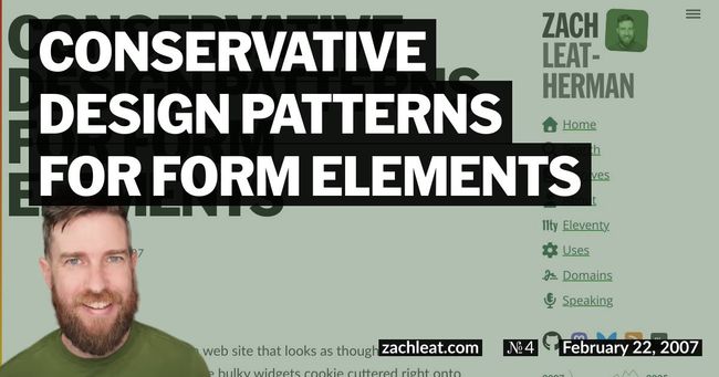 Conservative Design Patterns for Form Elements