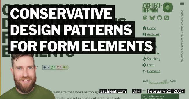Conservative Design Patterns for Form Elements