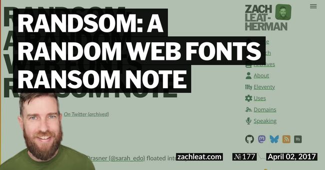 Randsom: A Random Web Fonts Ransom Note