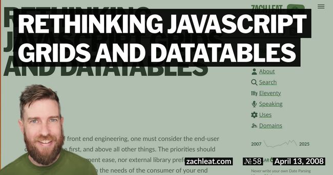 Rethinking JavaScript Grids and DataTables