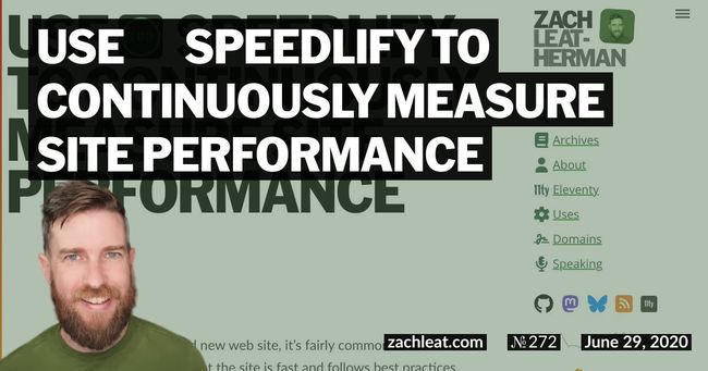 Use Speedlify to Continuously Measure Site Performance