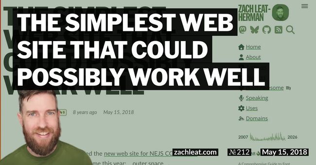 The Simplest Web Site That Could Possibly Work Well