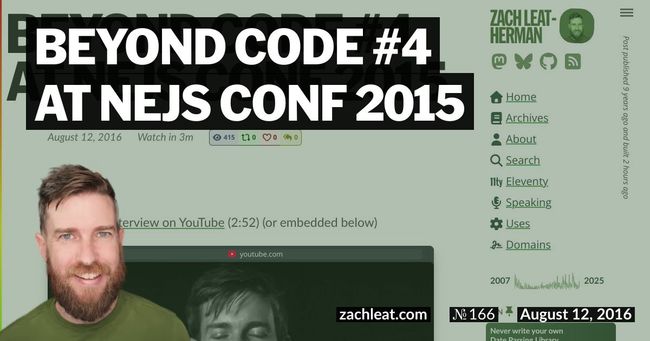 Beyond Code #4 at NEJS CONF 2015